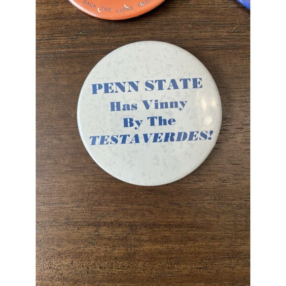 4 VTG Penn State 1986 Orange Bowl Buttons Pins vs Miami Hurricanes Champs - Picture 4 of 6